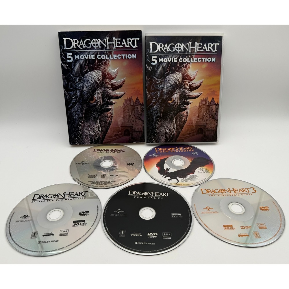 Dragonheart 5 Movie Collection DVD Box Set Fantasy Adventure Saga N059
